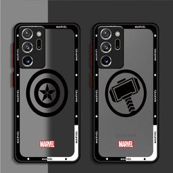 marvel hero logo phone case for samsung galaxy s22/s24 ultra/s23/s21/note 20 ultra/note 10 plus/8/9 | matte cover | shoc