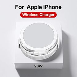 apple magnetic wireless charger for iphone 15/14/13/12/11 pro max/mini/x/xs/8 | usb-c fast charging | phone accessories