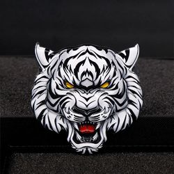 tiger fierce beast 3d metal car sticker | auto emblem badge | motorcycle window styling | helmet hood rear tuning access