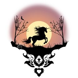 magical unicorn halloween spooky svg png digital download for