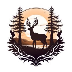 personalizable country hunting deer forest svg png digital do