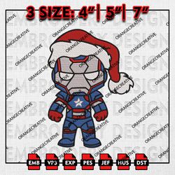 patriot santa christmas embroidery files, christmas emb designs, christmas marvel machine embroidery file download