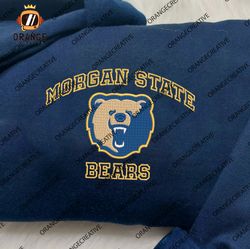 ncaa embroidered sweatshirt, ncaa morgan state bears embroidered shirt, morgan state bears embroidered hoodie