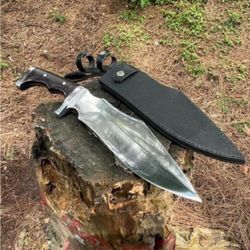 fixed blade custom handmade bowie knife full tang handle hunting survival knife gift for him special knife camping bowie