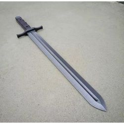 handmade sword carbon steel viking sword kalis hunting sword survival outdoor sword double edge camping sword unique