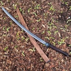 custom handmade katana type sword full tang hunting sword survival outdoor camping