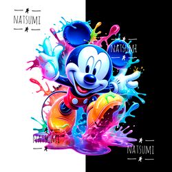 mickey mouse png sublimation for shirts tumlers, colorful cartoon png dtf designs, sublimation designs for kids