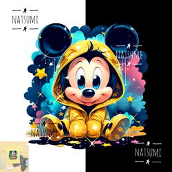 cute baby mickey mouse png clipart, png file for sublimation designs for shirt, png for tumblers, png for kids shirt cup