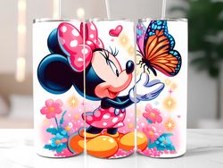 Minnie Mouse tumbler wrap girls PNG, Disney Tumbler Wraps Sublimation Design PNG, 20oz Skinny Straight & Tapered