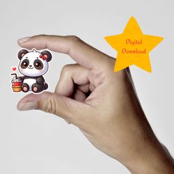 cute panda sticker set a fun gift for kids, panda stickers, panda png