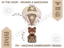 ith hot air balloon - machine embroidery design with tutorial