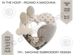 ith heart garland - machine embroidery design with tutorial