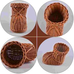 "christmas basket gifts - rattan storage baskets - santa boot candy bowl - decorative storage baskets - woven wicker box