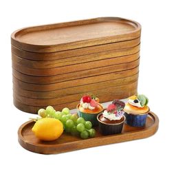 tableware solid wood round dessert plate - japanese-style wooden tray snack plate - dried fruit plate - wooden plate