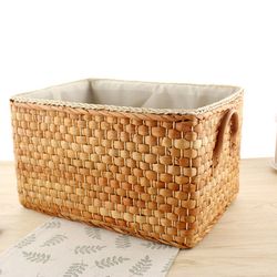 big deal manual woven storage basket - handmade laundry wicker baskets - sundries organizer clothes toys container - dec