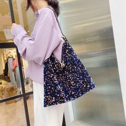 luxury sequins women shoulder bags - designer handbags purse - fashion shiny large capacity hobos bag - lady travel shop