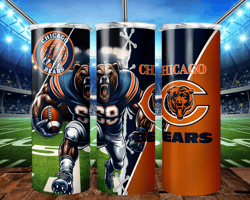 chicago bears 20 oz tumbler wrap png