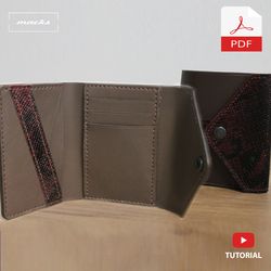 pdf pattern: leather wallet bi-fold - 4mm