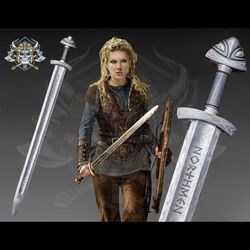 hand forged sword of lagertha replica viking sharp sword, montante, battle medieval, military viking sword gift for him