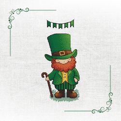 leprechaun cross-stitch pattern inspired by irish folklore