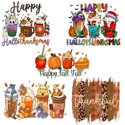 thankful fall coffee bundle png, thanksgiving pumpkin png, coffee png, coffee cups, christmas logo png, instandownload