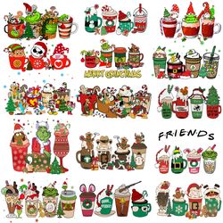 15 grinch christmas coffee bundle png, christmas coffee png, coffee png, christmas logo png, instandownload