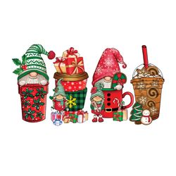 gnome christmas coffee png,gnome coffee png, coffee png, coffee cups, coffee xmas png,christmas logo png, instandownload