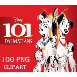 101 dalmatians clipart, 100 cruella dogs png, cruella dogs png, dogs png, disney png, instant download