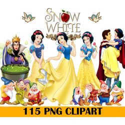 115 snow white png, snow white clipart, princess png, evil queen art, snow white printable, digital download