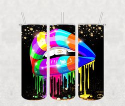 lips gucci tumbler 20oz skinny png, gucci tumbler png, fashion 20oz skinny tumbler, fashion brand png, instant download