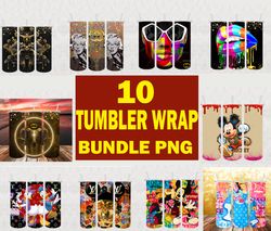 10 tumbler gucci disney bundle design png, gucci tumbler wrap, sublimation designs downloads, instant download