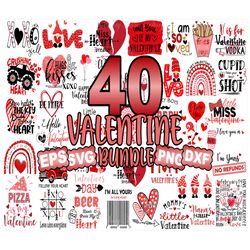 40 valentine day png bundle, valentine png, love valentine png, love png, herat png, cut file, digital download