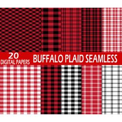 10 buffalo plaid png bundle, buffalo check, digital papers, seamless papers, buffalo digital papers, digital download