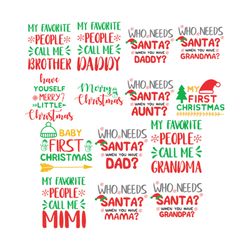 family christmas bundle svg, merry christmas svg, christmas svg, farmhouse christmas svg, xmas svg, digital download