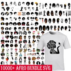 10000 afro woman svg, afro girl svg, afro queen svg, afro lady svg, curly hair svg, black woman, for cricut, for silhoue