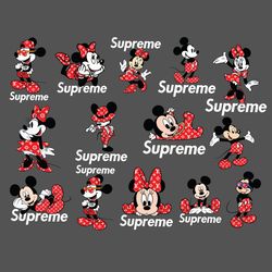 mickey and minnie bundle svg, mickey supreme svg, minnie supreme svg, mickey minnie mouse svg, instant download