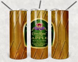 crown apple bottle tumbler png, drink tumbler design, straight design 20oz/ 30oz skinny tumbler, png file download