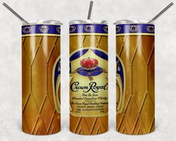 crown royal bottle tumbler png, drink tumbler design, straight design 20oz/ 30oz skinny tumbler, png file download