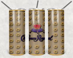 crown royal vanilla tumbler png, drink tumbler design, straight design 20oz/ 30oz skinny tumbler, png file download