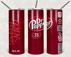 dr pepper tumbler png, drink tumbler design, straight design 20oz/ 30oz skinny tumbler, png file instant download