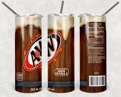 a&w root beer tumbler png, drink tumbler design, straight design 20oz/ 30oz skinny tumbler, png file download