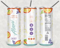 alani mimosa energy drink tumbler png, drink tumbler design, straight design 20oz/ 30oz skinny tumbler, png file