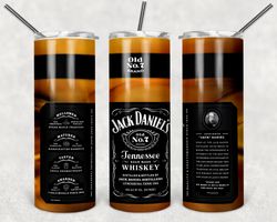 jack daniel's tumbler png, drink tumbler design, straight design 20oz/ 30oz skinny tumbler, png file instant download