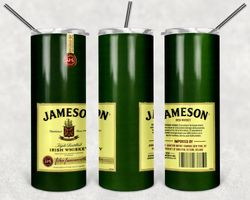 jameson bottle tumbler png, drink tumbler design, straight design 20oz/ 30oz skinny tumbler, png file download