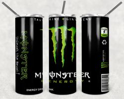 monster energy tumbler png, drink tumbler design, straight design 20oz/ 30oz skinny tumbler, png file download