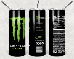 monster energy tumbler png, drink tumbler design, straight design 20oz/ 30oz skinny tumbler, png file download(2)