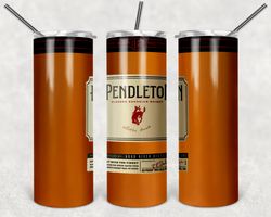 pendleton whisky bottle tumbler png, drink tumbler design, straight design 20oz/ 30oz skinny tumbler, png file download