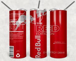 red bull red tumbler png, drink tumbler design, straight design 20oz/ 30oz skinny tumbler, png file download