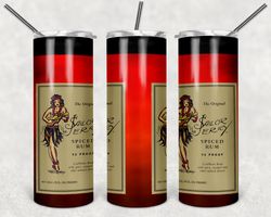 sailor jerry bottle tumbler png, drink tumbler design, straight design 20oz/ 30oz skinny tumbler, png file download