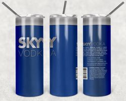 skyy vodka bottle tumbler png, drink tumbler design, straight design 20oz/ 30oz skinny tumbler, png file download